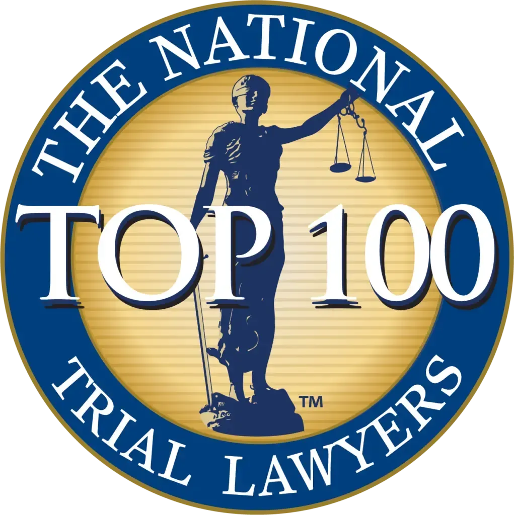 top 100 trial lawyers badge